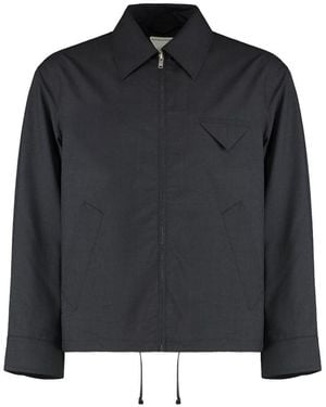 Bottega Veneta Wool Zipped Jacket - Black