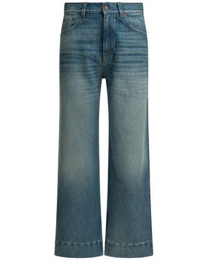 Chloé Short Wide Leg Jeans - Blue
