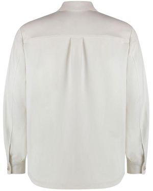 BOSS Viscose Overshirt - White