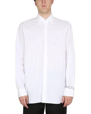 Raf Simons Cotton Shirt With Classic Collar - White