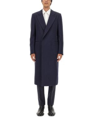 McQueen Double-Breasted Wool Jacket - Blue