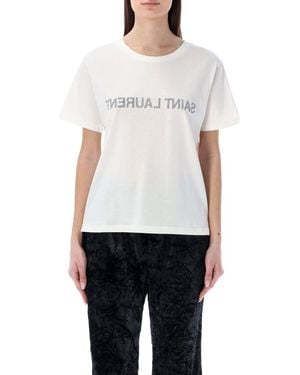 Saint Laurent Reverse Logo T-Shirt - White
