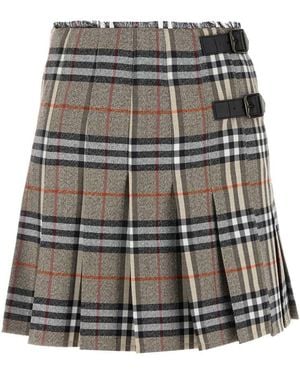 ミニスカート Burberry Embroidered polyester blend mini skirt Burberry Check cotton skirt in multicoloured - Burberry Kids