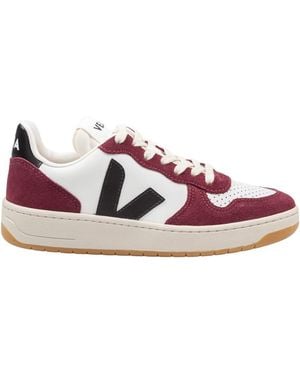 Veja Leather And Suede Sneakers - Pink