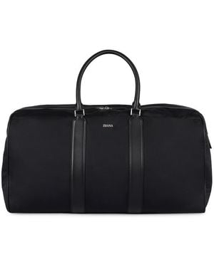 ZEGNA Holdall Nylon Travel Bag - Black
