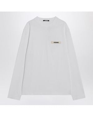 Jacquemus Long-Sleeved Cotton T-Shirt - White
