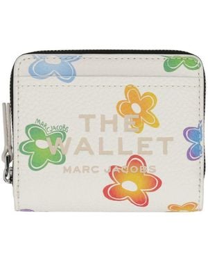 Marc Jacobs The Wild Daisy Mini Leather Wallet - White