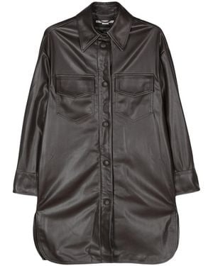 Stella McCartney Faux-Leather Overshirt - Black