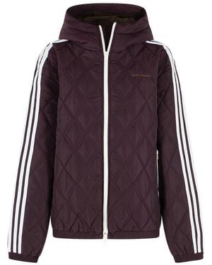 adidas Burgundy Polyester Jacket - Purple