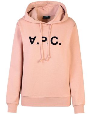 A.P.C. Light Cotton Hoodie - Pink