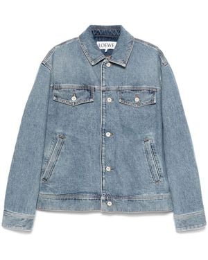 Loewe Denim Hooded Jacket - Blue