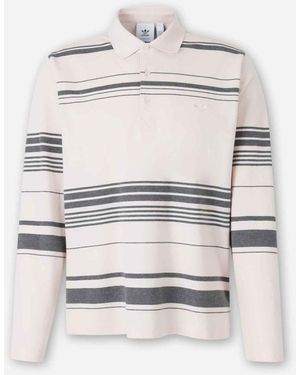 adidas Originals Long Sleeve Polo - White