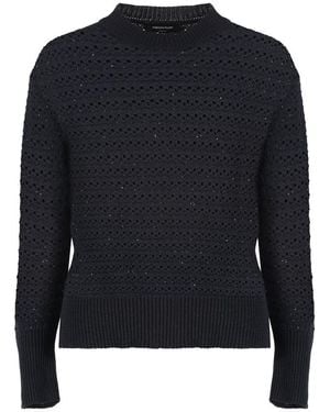 Fabiana Filippi Cotton Crew-Neck Jumper - Blue