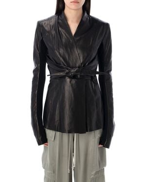 Rick Owens Lamb Leather Long Strutter - Black