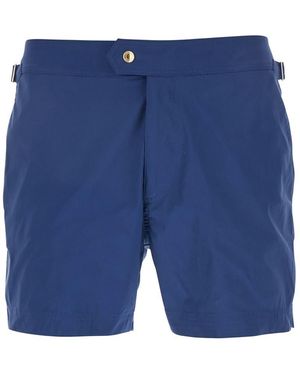 Tom Ford Swimsuit With Buckle On The Front - Blue