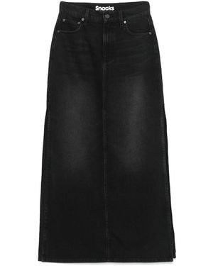 Mother The Fun Dip Slice Maxi Skirt - Black