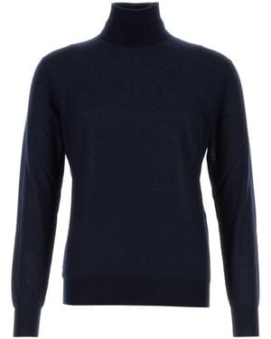 Saint Laurent Turtle Neck Sweater - Blue