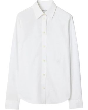 Burberry Regular Fit Cotton Poplin Formal Shirt - White
