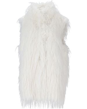Pinko Neva Gilet Simil Volpe - White