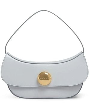 Marni Leather Shoulder Bag - Gray