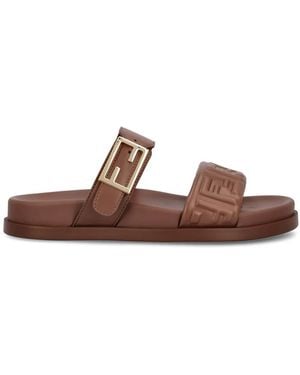 Fendi Nappa Sandalwood Shoes - Brown