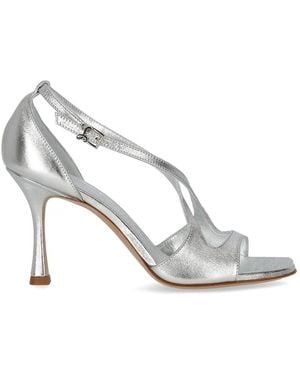 Sergio Levantesi Honey Silver Heeled Sandal - White