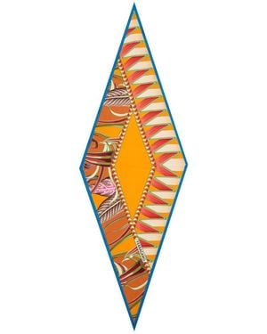 Ferragamo Printed Silk Foulard - Orange