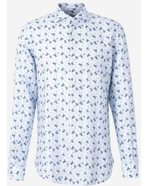 Vincenzo Di Ruggiero Floral Motif Shirt - Blue