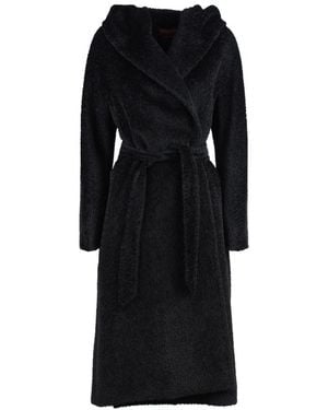 Max Mara Alpaca Virgin Wool Blend Coat - Black