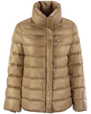 Fay Feather Cap With Hook - Brown