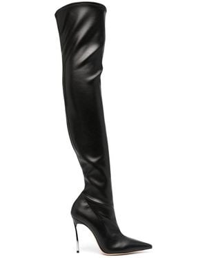 Casadei Leather Boots - Black