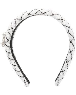 Roger Vivier Rv Flowers Strass Pearl Headband - Metallic