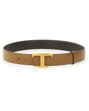 Tod's "T Timeless" Reversible Belt - Brown