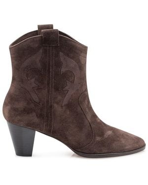 Ba&sh Western Ankle Boots - Brown