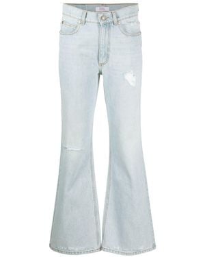 ERL Distressed Denim Trousers Woven - Blue