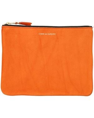 Comme des Garçons Textured Leather Pouch - Orange