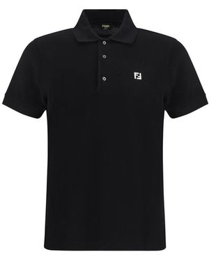 Fendi Polo Shirts - Black