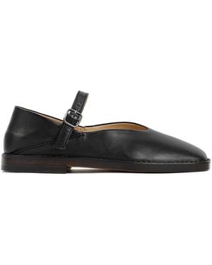 Lemaire Leather Ballerina Shoes - Black