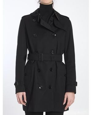 Burberry Short Kensington Heritage Trench Coat - Black