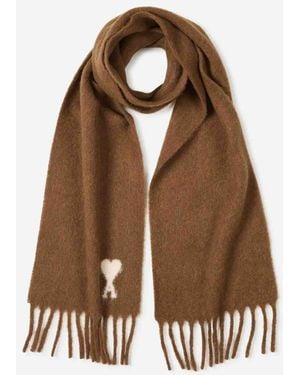 Ami Paris Scarf - Brown