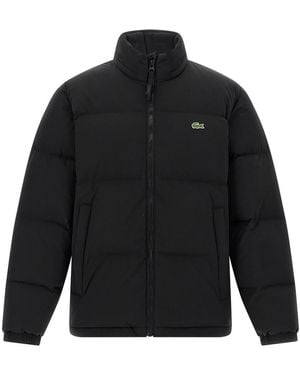 Lacoste Padded Down Jacket With Removable Hood - Black