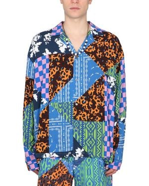 Marcelo Burlon Hawaii Mix & Match Shirt - Blue