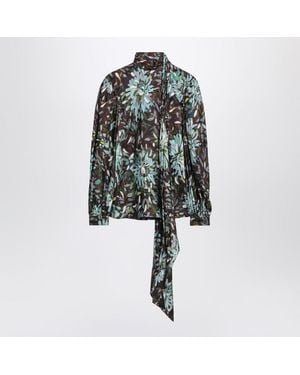 Gucci Printed Twill Blouse - Green