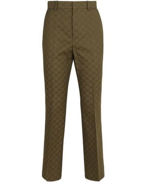 Gucci Gg Fabric Pants - Green