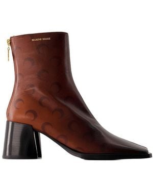 Marine Serre Airbrushed Boots - Brown