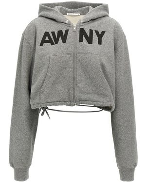 T By Alexander Wang Deconstructed Hoodie - Gray