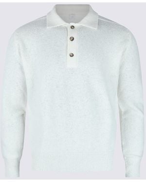 Eleventy Maglie Bianco - Blue