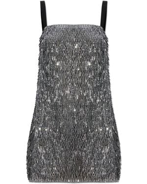 Dolce & Gabbana Sequined Mini Dress - Grey