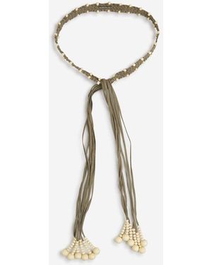 ANDRES OTALORA Melany Beaded Belt - Natural