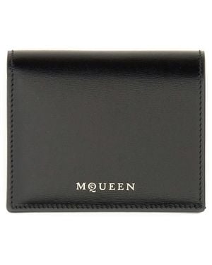 McQueen Wallet With Logo - Black